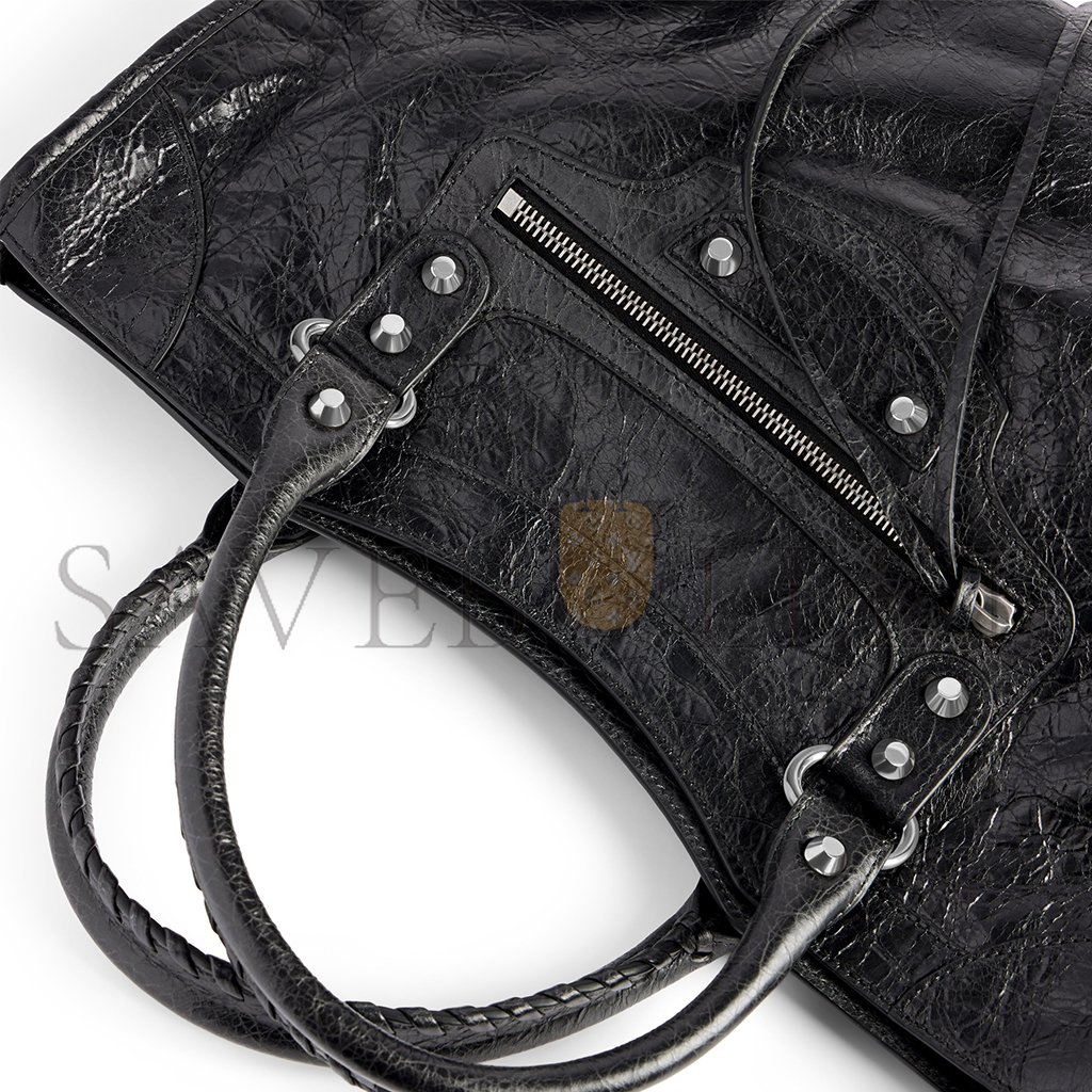 BALENCIAGA LE CITY MEDIUM BAG IN BLACK 7977862AA9S1000 (38*24*13cm) BALENCIAGA LE CITY MEDIUM BAG IN BLACK 7977862AA9S1000 (38*24*13cm)